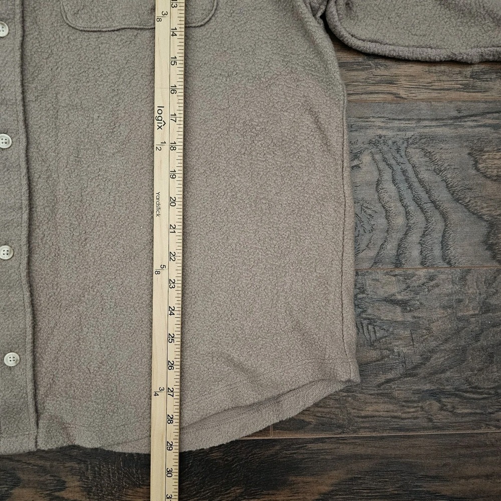 PINK Victoria's Secret Womens XL Brown Fleece Button Up Top NWT Cozy Warm - Picture 5 of 10